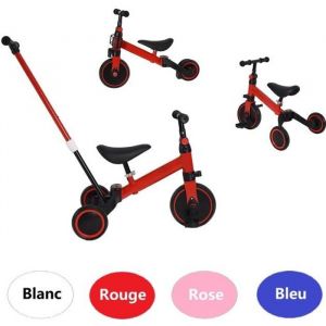 Tricycle multifonctionnel Willonin® pour enfant de 1 à 5 ans - Rouge