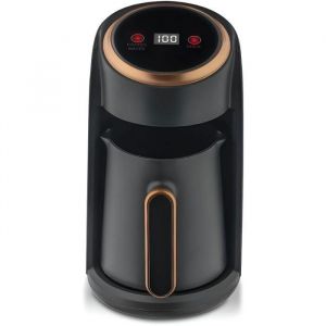 Bouilloire &eacute;lectrique 600 W affichage num&eacute;rique LED 300 ml convient pour le caf&eacute; le th&eacute; et le lait facile &agrave; utiliser noir