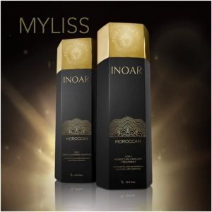 Kit Lissage Br&eacute;silien - INOAR - Marroquino - 2 x 1 L - Shampoing clarifiant - Traitement professionnel