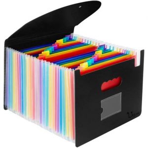 Trieur Document A4 Extensible 24 Compartiments Porte Document Accord&eacute;on Document Fichier Wallet Boite de Classement avec un [210]