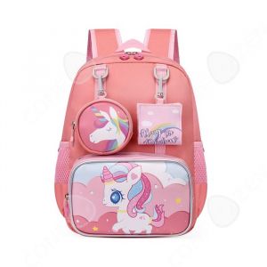 Cartable 26 x 32 cm enfants style animal mignon cartable maternelle fille pour enfant léger et imperméable convient pour 3 à 6 ans