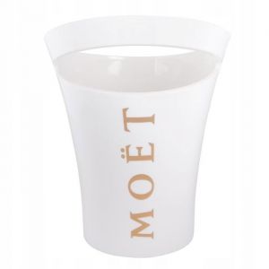 Seau à Champagne Moët & Chandon Blanc – Design Acrylique Élégant Léger et Durable – Hauteur 30 cm Idéal pour Fêtes