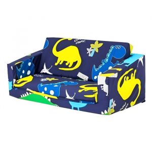 Ready Steady Bed Canapé Convertible Enfant – Fauteuil Pliable pour Enfants 2 en 1  Canapé-Lit Pliable et Confortable - Dino sombre