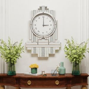 Horloge Murale Geante en Cristal 60x60cm Pendule Murale Design Modern Décoration pour Salon Chambre Salle à Manger Cuisine Bureau