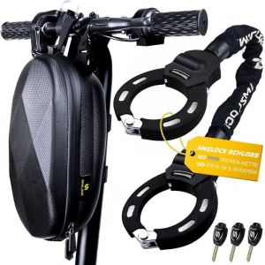 Antivol Trotinette Electrique Cadenas Antivol Trottinette Hautement Sécurisé Menotte Antivol Avec Chaîne Robuste De 8Mm Ca