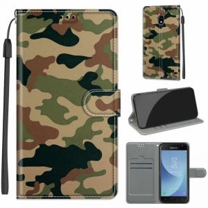 Beau Cuir Housse Samsung Galaxy J3 2017 J330 Etui à Rabat Portefeuille Motif Housse Antichoc C12