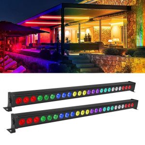 Barre &agrave; LED - JAJALUYA DMX 24 LED RVB - 24 x 3W - PACK DE 2