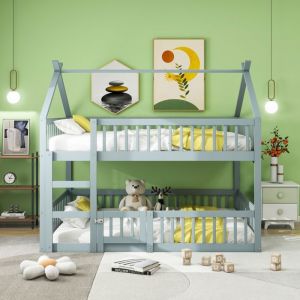 Plaque &eacute;paissieStructure de lit Eco - friendly Material lits superpos&eacute;s durables pour enfants 140 * 200 lit familial pour enfants