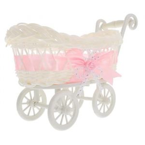 Panier de Poussette - BabyPoussette - Mini Osier - Décoration - Rangement - Blanc