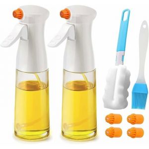 Spray Huile Cuisine 200 ml 2pcs Vaporisateur dhuile et de Vinaigre avec Brosse Vaporisateur dHuile Jus de pour Barbecue Cuis