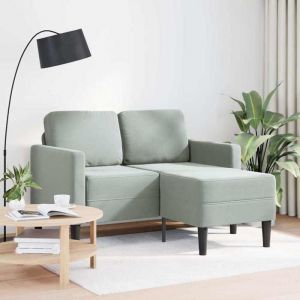 Printemps/été 2025 Canapé 2 places en L - JM - avec méridienne - allie style - gris clair 125 cm velours EU3459