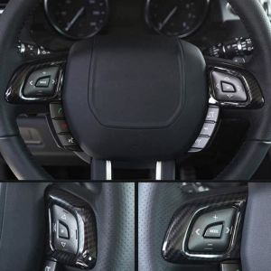 Vvikizy Garniture de bouton de volant Garniture de couvercle de bouton de volant de voiture gauche 2 pi&egrave;ces pour auto interieur