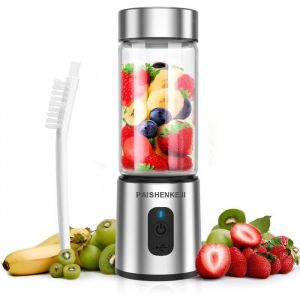 Mixeur Blender400ML Blender Smoothie Portable Mini Mixeur avec 6 Lames en Acier InoxydableUSB Mini Blender pour jusShakes