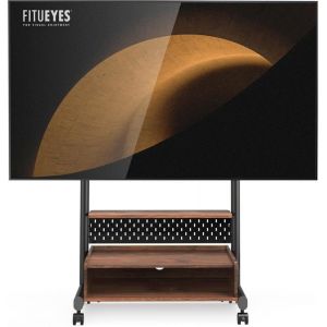 FITUEYES Support TV Roulettes pour Téléviseurs de 40 à 85 Pouces-Chariot Meuble TV Hauteur Réglable jusquà 60 kg Max. VESA