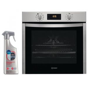 INDESIT Four Catalyse Encastrable inox 71L Multifonction Chaleur Tournante Gril