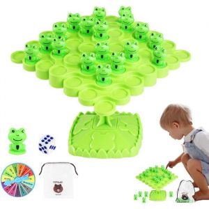Jeu d&eacute;quilibre - Grenouille - Montessori - Couleurs vives - 2 joueurs ou plus - 3 ans et plus