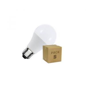 Pack de 5 Ampoules LED E27 10W 1000 lm A60 No Flicker 6000K Blanc froid