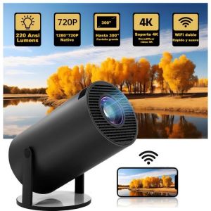 FULOZO® Mini LED Vidéo Projecteur 1080P Full HD - WiFi Vidéoprojecteur Portable 7000 Lumens pour Smartphone