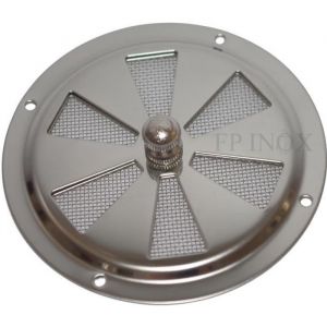 Grille daération Ronde 102mm Avec Moustiquaire inox 316 - A4