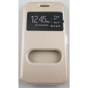 Étui portefeuille - Samsung - Galaxy J2 2016 - Or - Silicone - Support vidéo