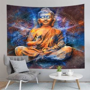Tapisserie murale - MOUTON MAISON DECO - Méditation bouddha bohème - Polyester - 150x200cm