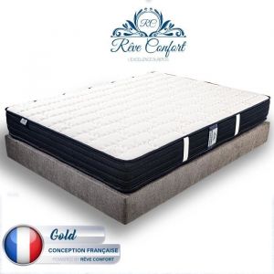 Matelas 140x190 cm - REVE CONFORT - Memory Gold - Mousse à mémoire de forme - Ferme - 20 cm