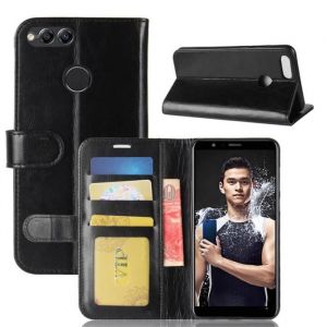 Étui Housse Huawei Honor 7X en Cuir Flip CaseÉtui portefeuille avec support Housse - Noir