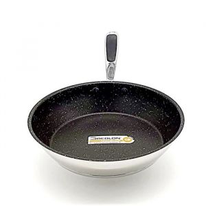 Poêle - Klaus - Inox 32cm - Antiadhésif 100% - Compatible tous feux - Revêtement pierre céramique