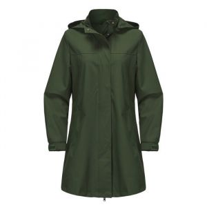 Trench-Coat Femme Veste de Pluie Longue Imperm&eacute;able Avec Capuche Amovible Coupe Vent Mi Saison Grande Taille -Taille EU - Vert