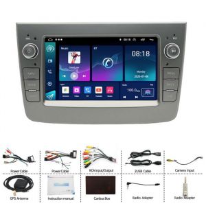 Autoradio Android 14 7 Pouces 4Go+64Go pour Alfa Romeo Mito 2008-2019 CarPlay/Android Auto Sans Fil GPS WiFi 2 Din Noir