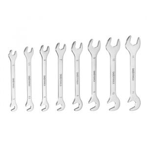 Cl&eacute; plate SOURCING MAP Ultra-Fines 5mm/55mm/6mm/7mm/8mm/9mm/10mm/11mm Double M&eacute;trique Inox Extr&eacute;mit&eacute;s Ouvertes Coud&eacute; 15&deg; 75&deg; Outil