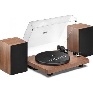 Platine VinyleTourne-Disque Vinyle Bluetooth Avec Enceintes St&eacute;r&eacute;o 36 WattsSyst&egrave;me Hifi Avec Cartouche Magn&eacute;tique At-3600LEnreg