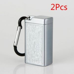 Cendrier De Poche Anti Odeur Cendrier Portable Mini Acier Inoxydable CendrierMini Cendrier Pour Lusage Extérieur argent