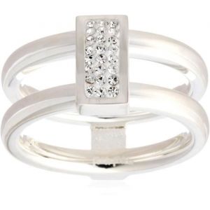 Bague en acier inoxydable - FOLLI FOLLIE - 3R13F010C - Argenté - Taille 54 - Femme