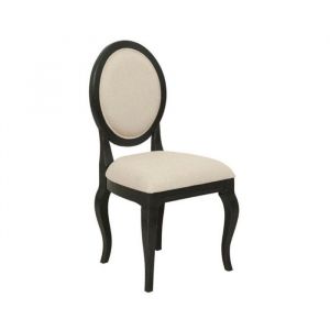 Chaise m&eacute;daillon - Bois - Noir - Interiors