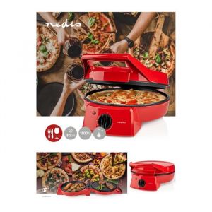 Four à Pizza et tartes avec Grill Plancha Revêtement Pierre antiadhésif Puissance 1800 W pancakes omelettes quiches et