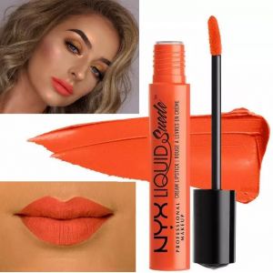 Rouge &agrave; L&egrave;vres - NYX Professional - Suede Cream - Foiled Again - Orange - Fini Mat Longue Dur&eacute;e