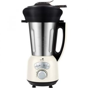 SENYA Blender chauffant avec Panier Vapeur 2L - 1400W - Crème - Cook & Ice V3
