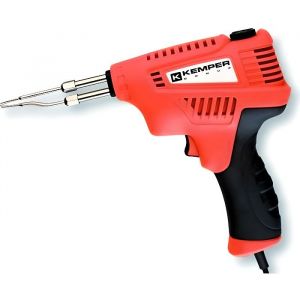 Fer à souder 200W- 230V Instantané + 2 pointes de rechange + bobine étain + pate à souder Malette pro kemper