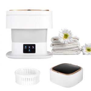 Mini Lave-linge Pliable Lave-linge Mobile Portable Petit Lave-linge Avec S&egrave;che-linge Et Blu-ray Pour Camping Voyage