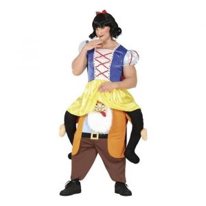D&eacute;guisement - D&eacute;guisement princesse sur nain homme - Jaune - Comprend robe et pantalon - Adulte