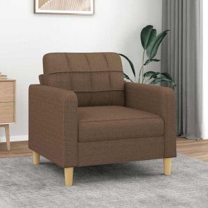Chaise de canap&eacute; - SWEETY - Fauteuil - 1 personne - Marron 60 cm Tissu LV1289