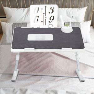 JEOBEST Table de Lit Support Ordinateur Portable Lit avec Refroidisseur PC Portable Support pour Tablette Réglable en Hauteur