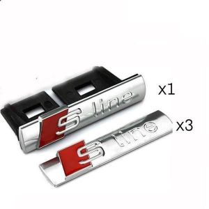 Audi S Line Grill +3 Emblem Logo Logo Aufkleber S Q A 1 3 4 5 6 7 Sline badge SCB77