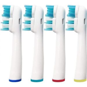 Têtes de remplacement - Oral B - Dual Clean - Pack de 8 - Compatible avec plusieurs modèles - Blanc