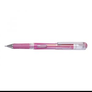Roller - Pentel - Hybrid Gel Grip DX - Encre gel - 1 mm - Rose métallique - Moyen