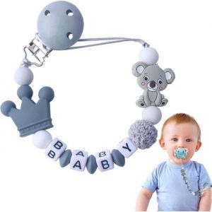 Attache Tetine Bébé Attache Sucette Personnalisé Accroche Tetine Bebe Attache Tetine en Silicone Fille Et GarçOn