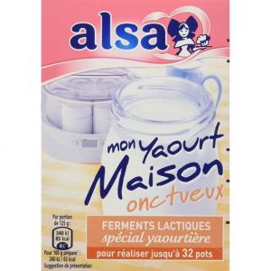 Alsa Preparation pour Yaourts Onctueux Mon Yaourt Maison 4 Sachets 8 g