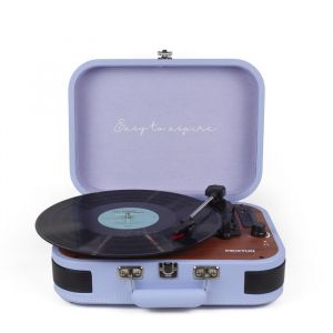 Platine Vinyle PRIXTON VC600 Tourne-disque Bluetooth/USB/SD Lecteur et Num&eacute;risation des vinyles 2 Haut-parleurs Couleur Violet