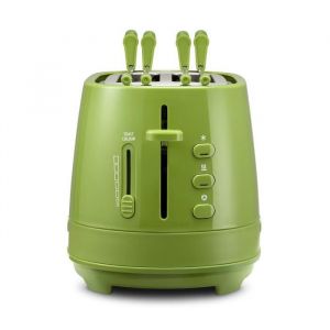 Grille-pain - DELONGHI - CTLAP2203 - 2 tranches - d&eacute;givrage - plateau ramasse-miettes coulissant - vert